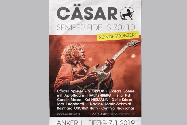 Arbeitsprobe. Plakat für das Caesar Sonderkonzert